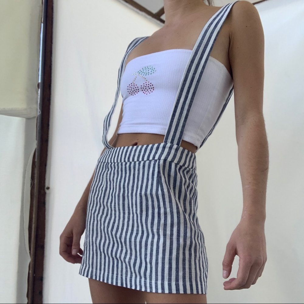 Miniskirt overalls